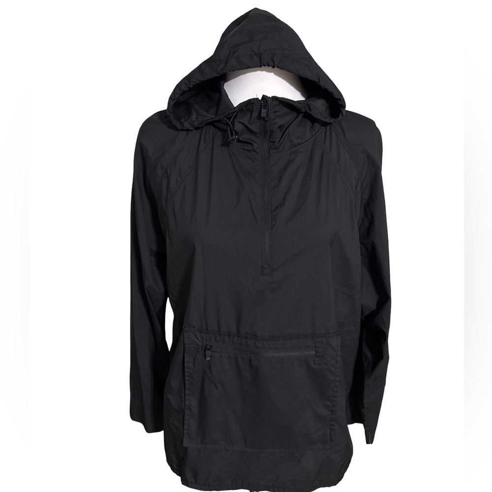 GAP Black Hooded Rain Jacket Women's